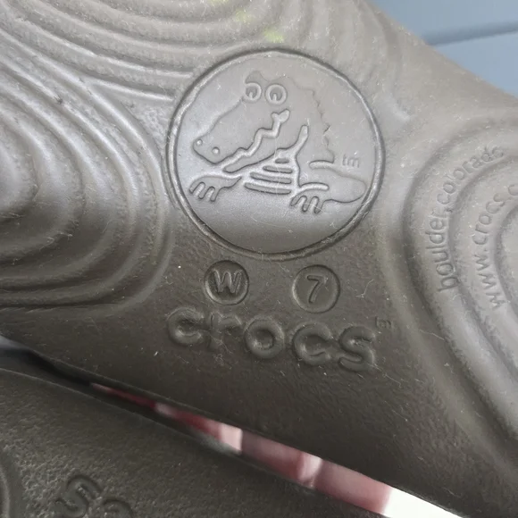 Crocs ABF Flip Flops Woman Espresso Comfort Deluxe Thong Size 7 - Picture 9 of 9